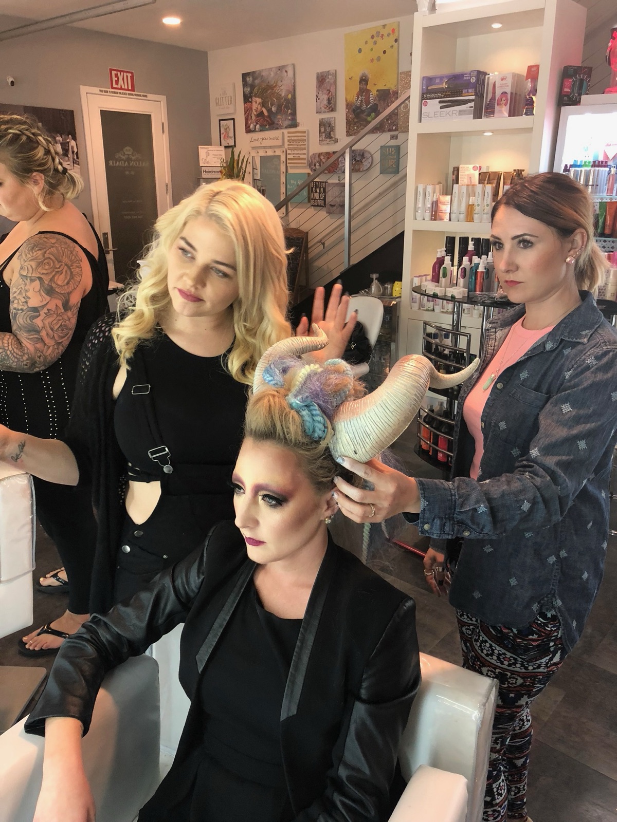 Avant-garde editorial styling at Salon Adair